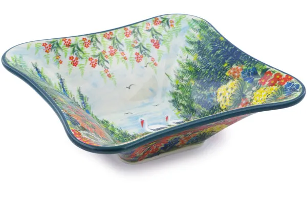 10" Square Bowl - Magnificent Stork