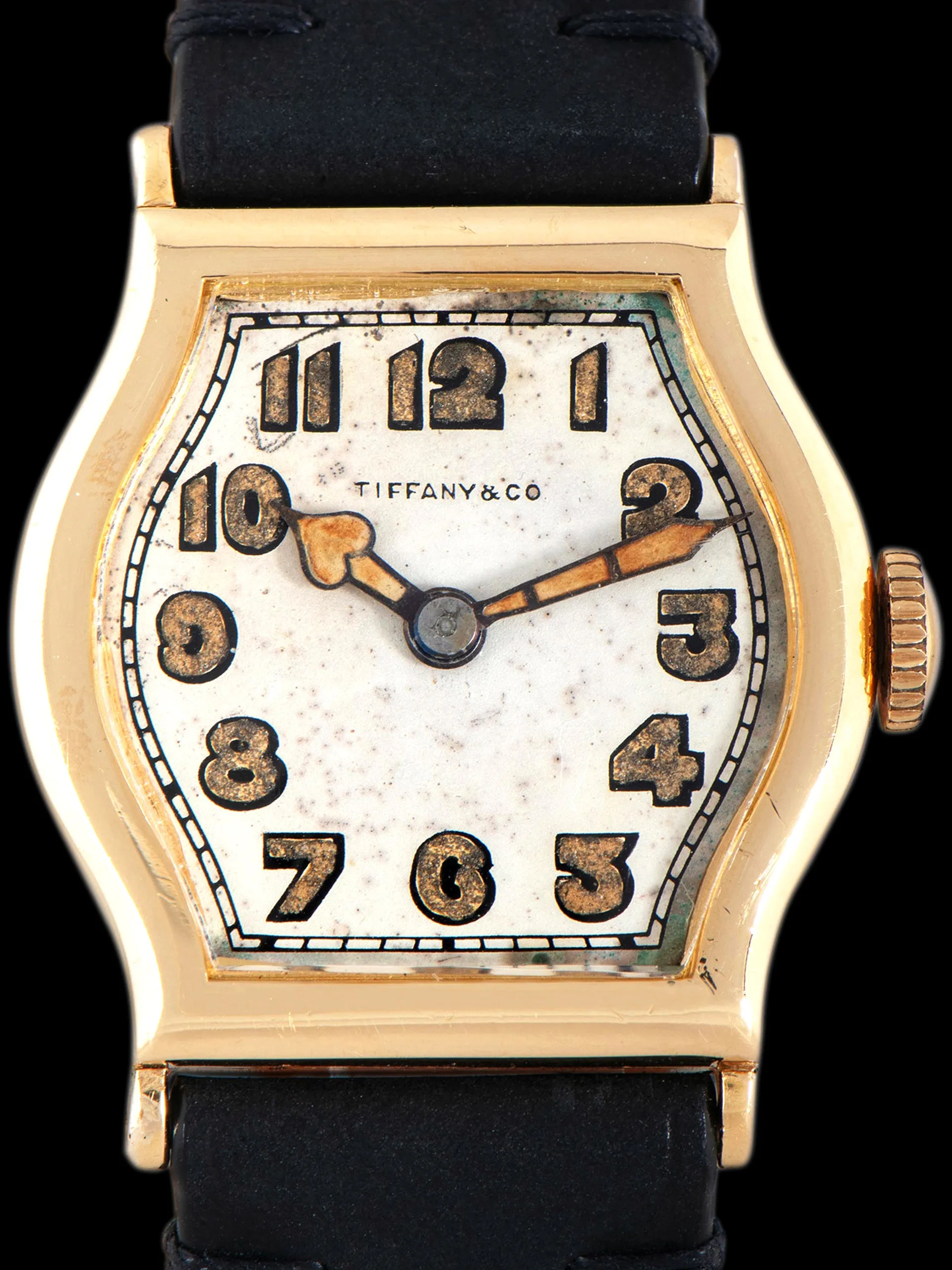 1930s Tiffany & Co. 18K YG 'Tortue-Style' Dress Watch By IWC