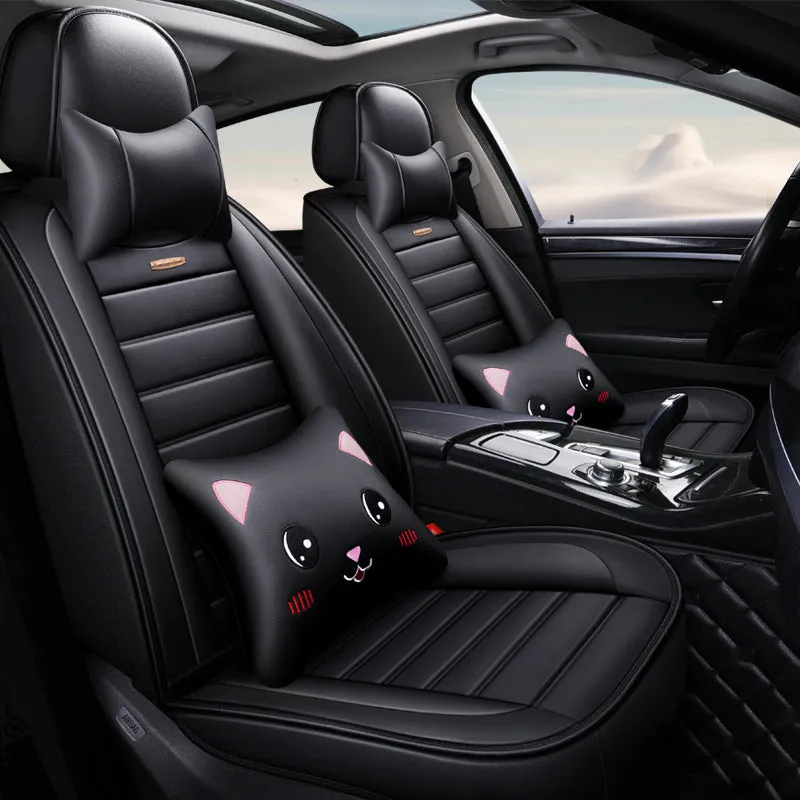 2021 New Leather Cartoon Car Seat Cushion - High Quality, Exquisite Craftsmanship