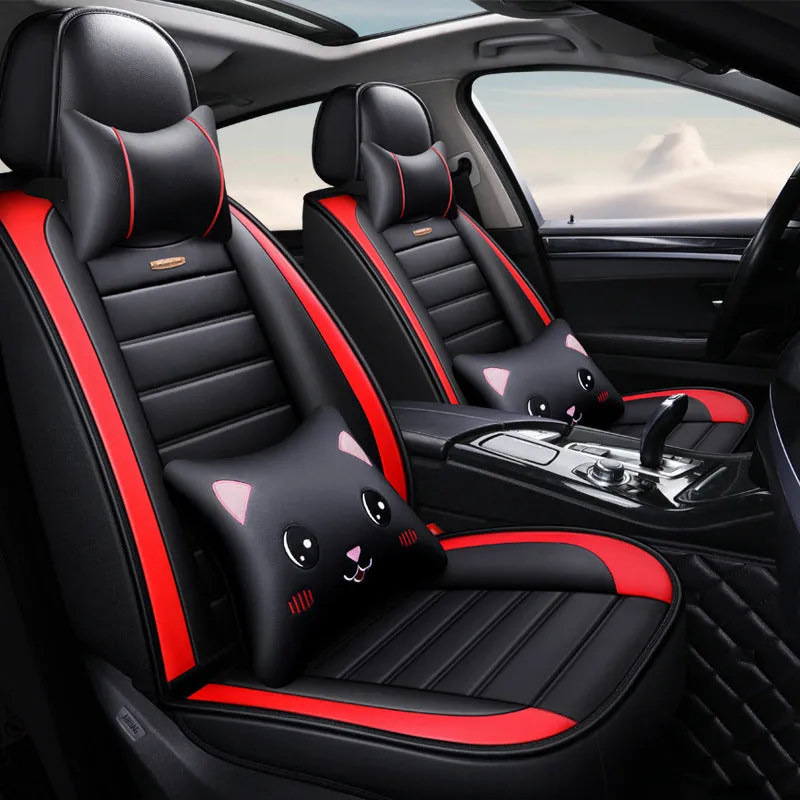 2021 New Leather Cartoon Car Seat Cushion - High Quality, Exquisite Craftsmanship