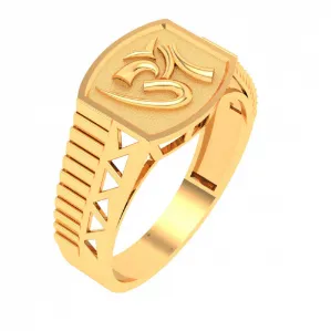 22k Male Gold Ring Om Sign Engraved From Mugdhaa Collection