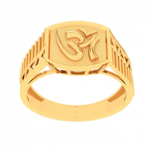 22k Male Gold Ring Om Sign Engraved From Mugdhaa Collection