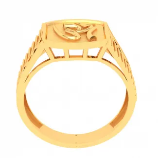 22k Male Gold Ring Om Sign Engraved From Mugdhaa Collection