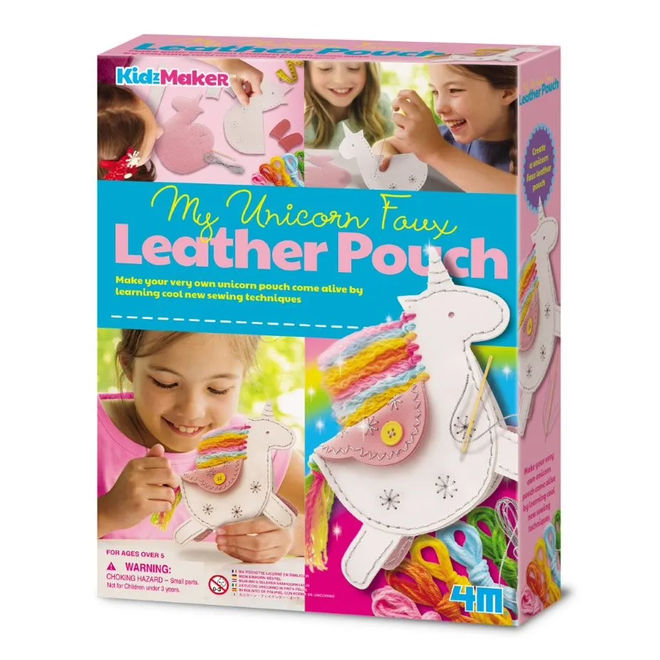 4M - KidzMaker - My Unicorn Faux Leather Pouch