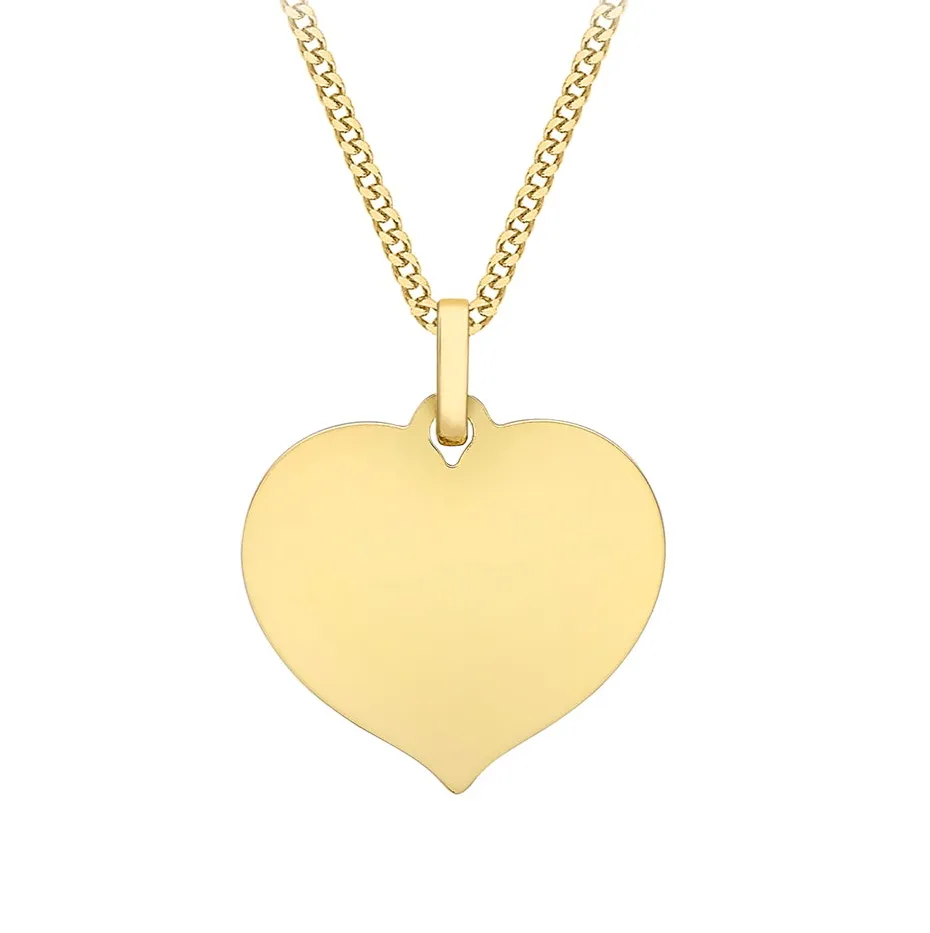 9ct Yellow Gold Heart Pendant