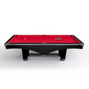 9ft Riley Ray Tournament American Pool Table – Black/Red