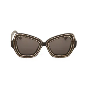 Acetate Crystal Butterfly Black Sunglasses