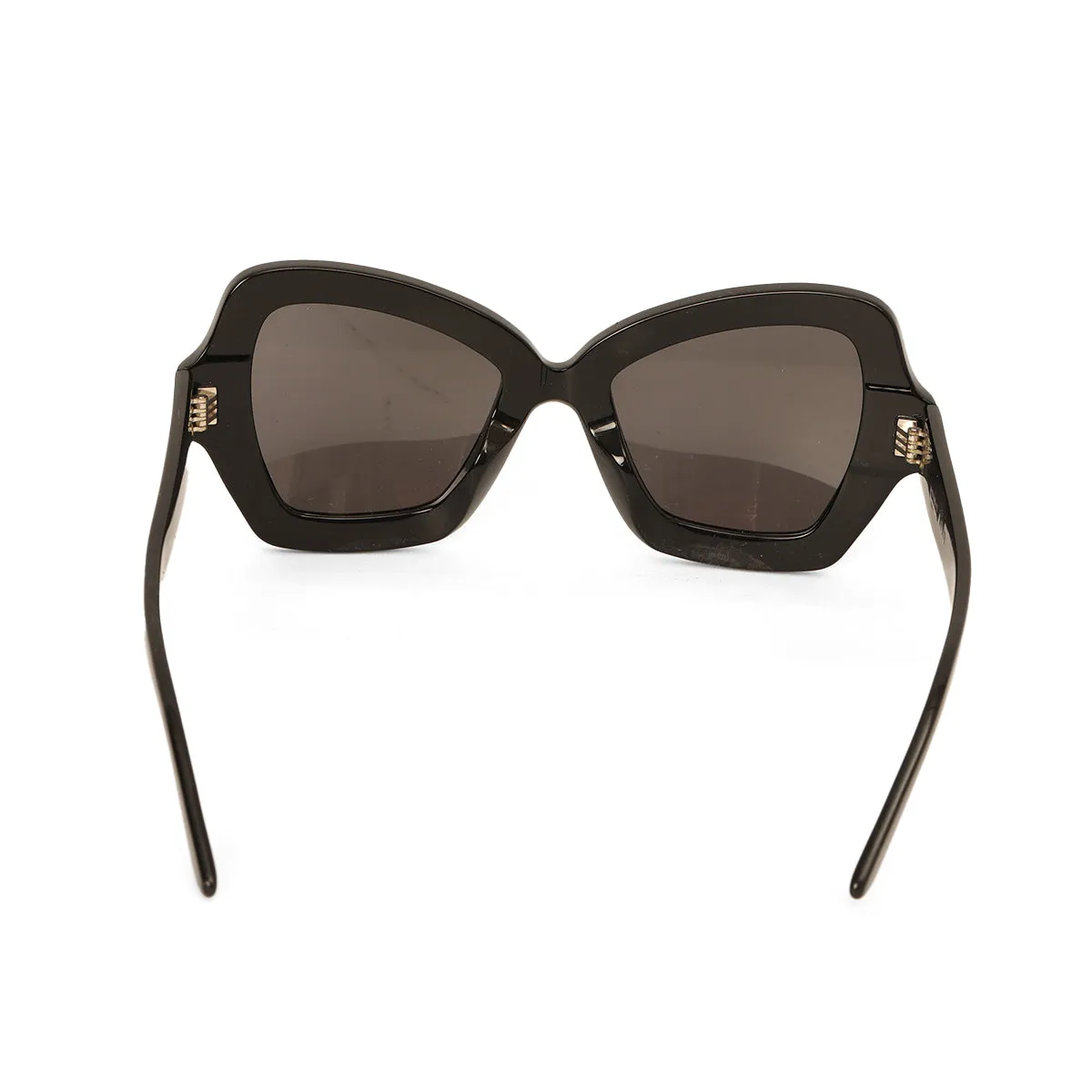 Acetate Crystal Butterfly Black Sunglasses