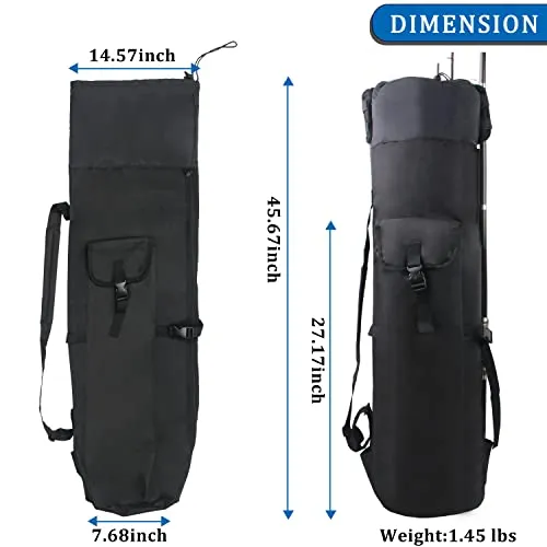 AGOOL Fishing Rod Carrier Fishing Pole Bag Fishing Rod Case Fishing Bag Fishing Gear Equipment Fishing Rod Bag Travel Carry Case Large Capacity Waterproof Fishing Reel Bag Case Fishing Gifts for Men