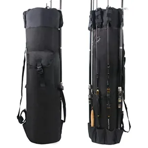 AGOOL Fishing Rod Carrier Fishing Pole Bag Fishing Rod Case Fishing Bag Fishing Gear Equipment Fishing Rod Bag Travel Carry Case Large Capacity Waterproof Fishing Reel Bag Case Fishing Gifts for Men