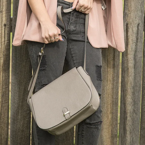 ALBERT PARK - Storm Pebbled Leather Saddle Bag