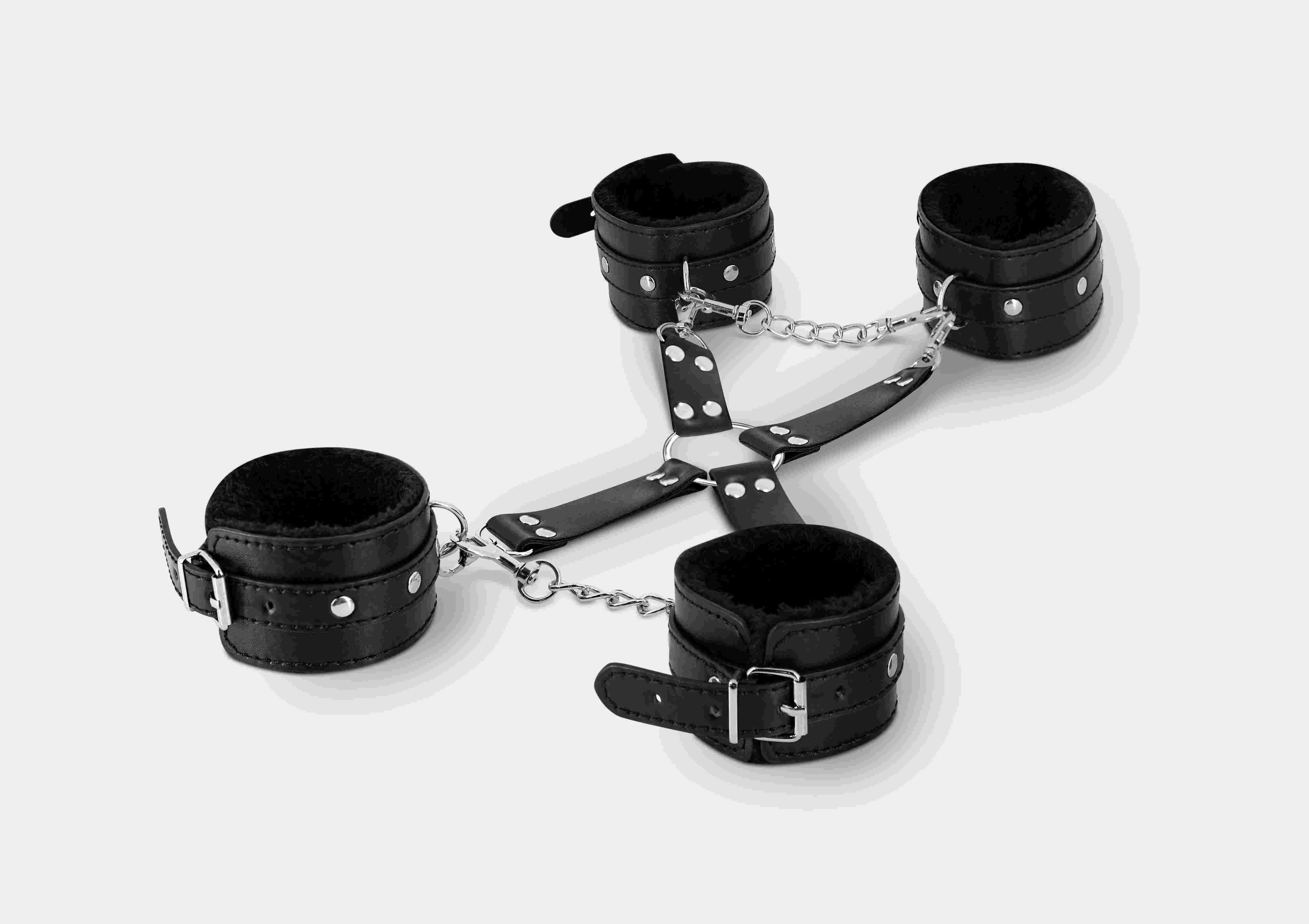 All 4's Fuzzy Cuff Set from Male Power