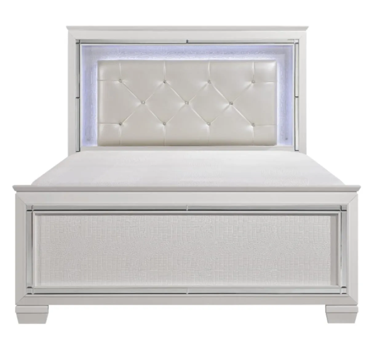 Allura Full Panel Bed in White 1916FW-1*