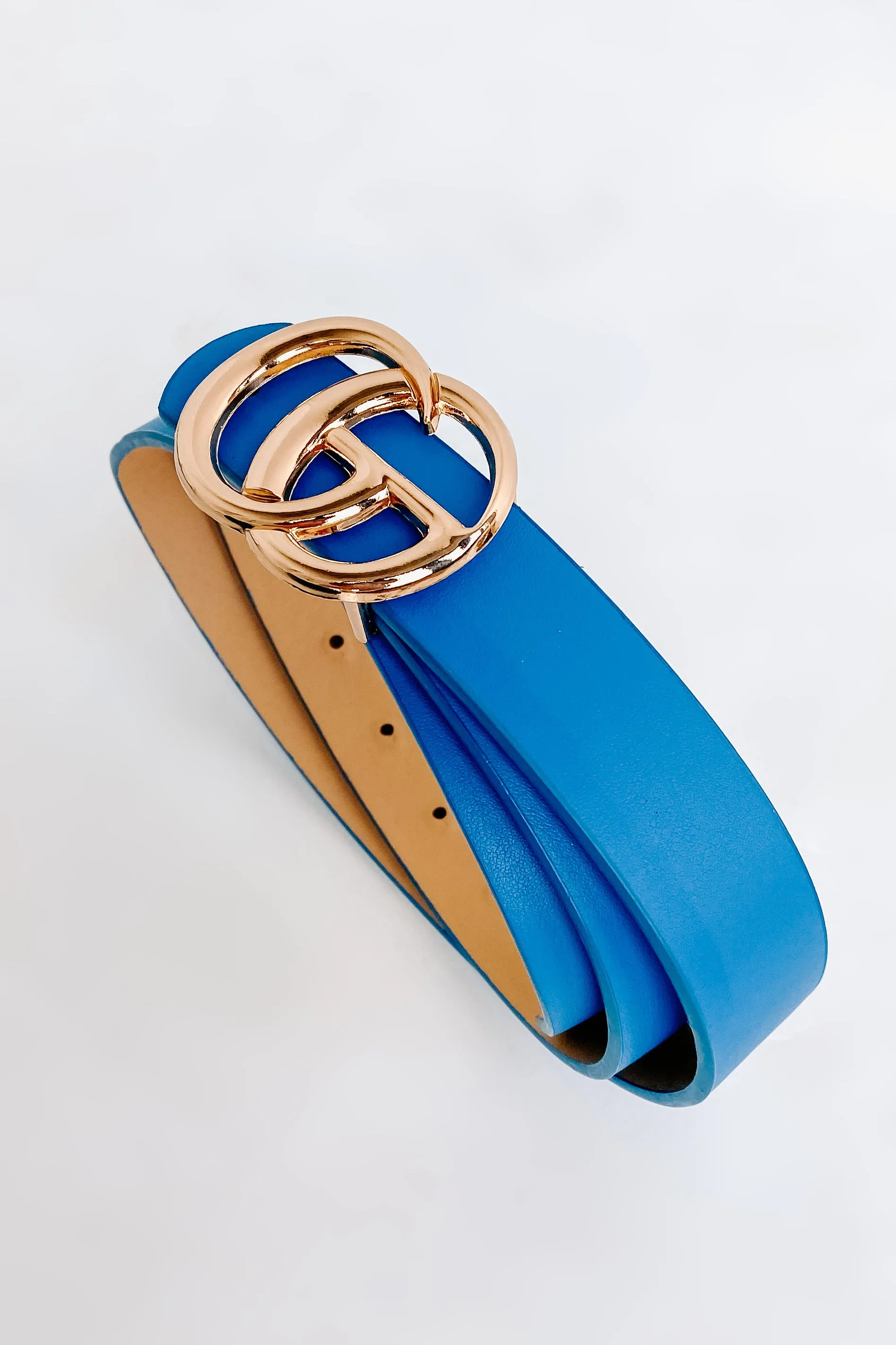 Always Noticed Faux Leather Belt (Blue)