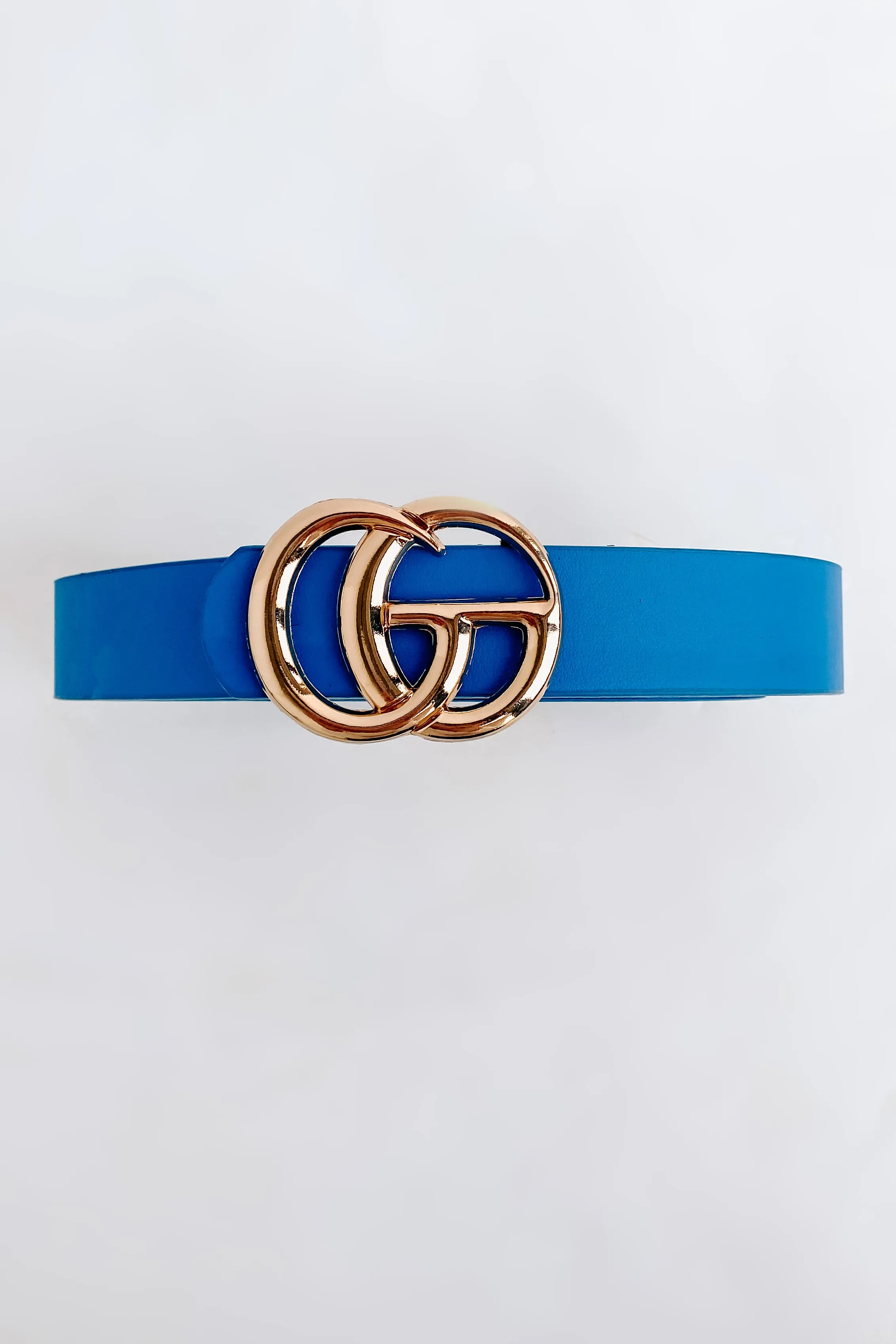 Always Noticed Faux Leather Belt (Blue)