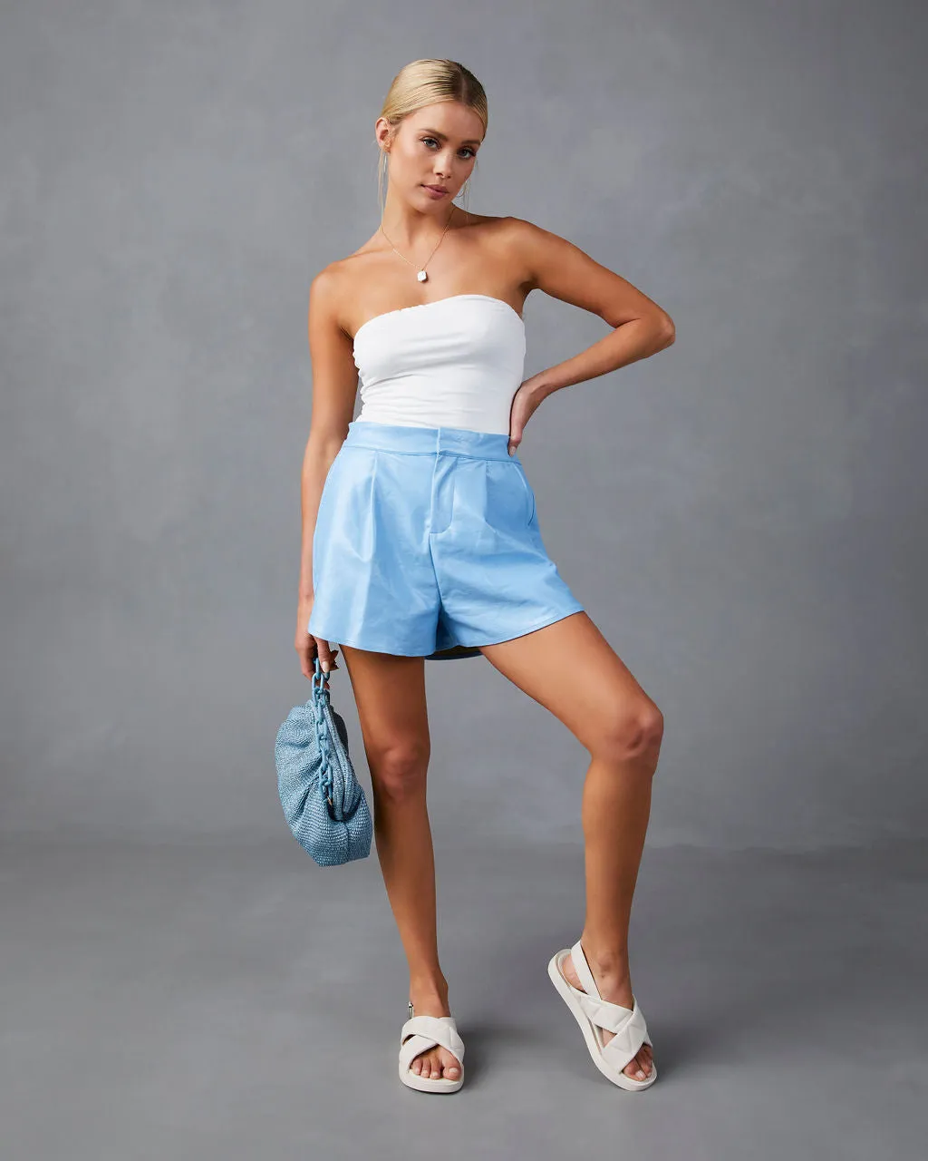 Always On Point Faux Leather Pocketed Shorts