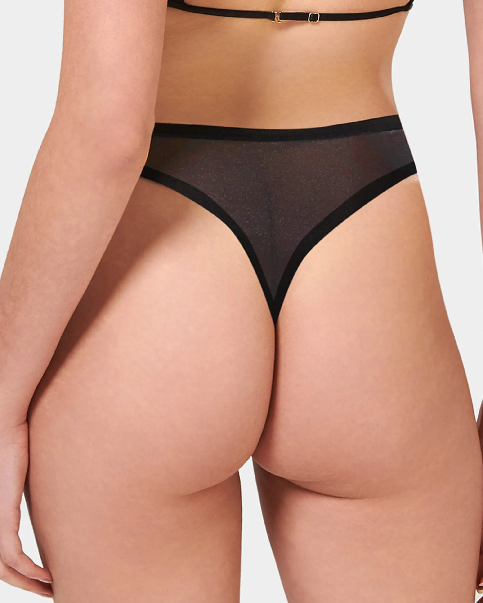 Alya Eco High-Waist Thong Black