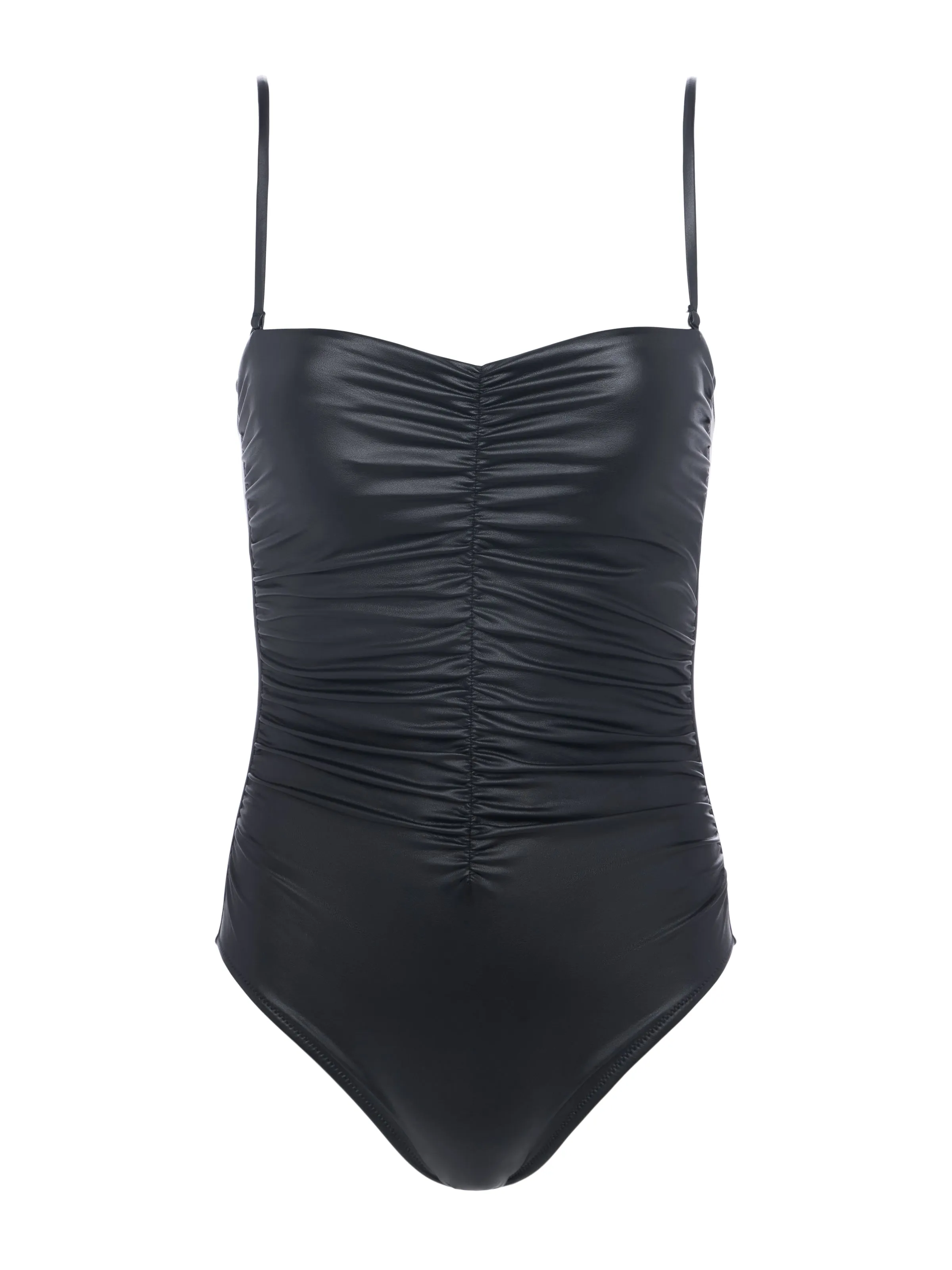 Aubrey Faux Leather Swimsuit