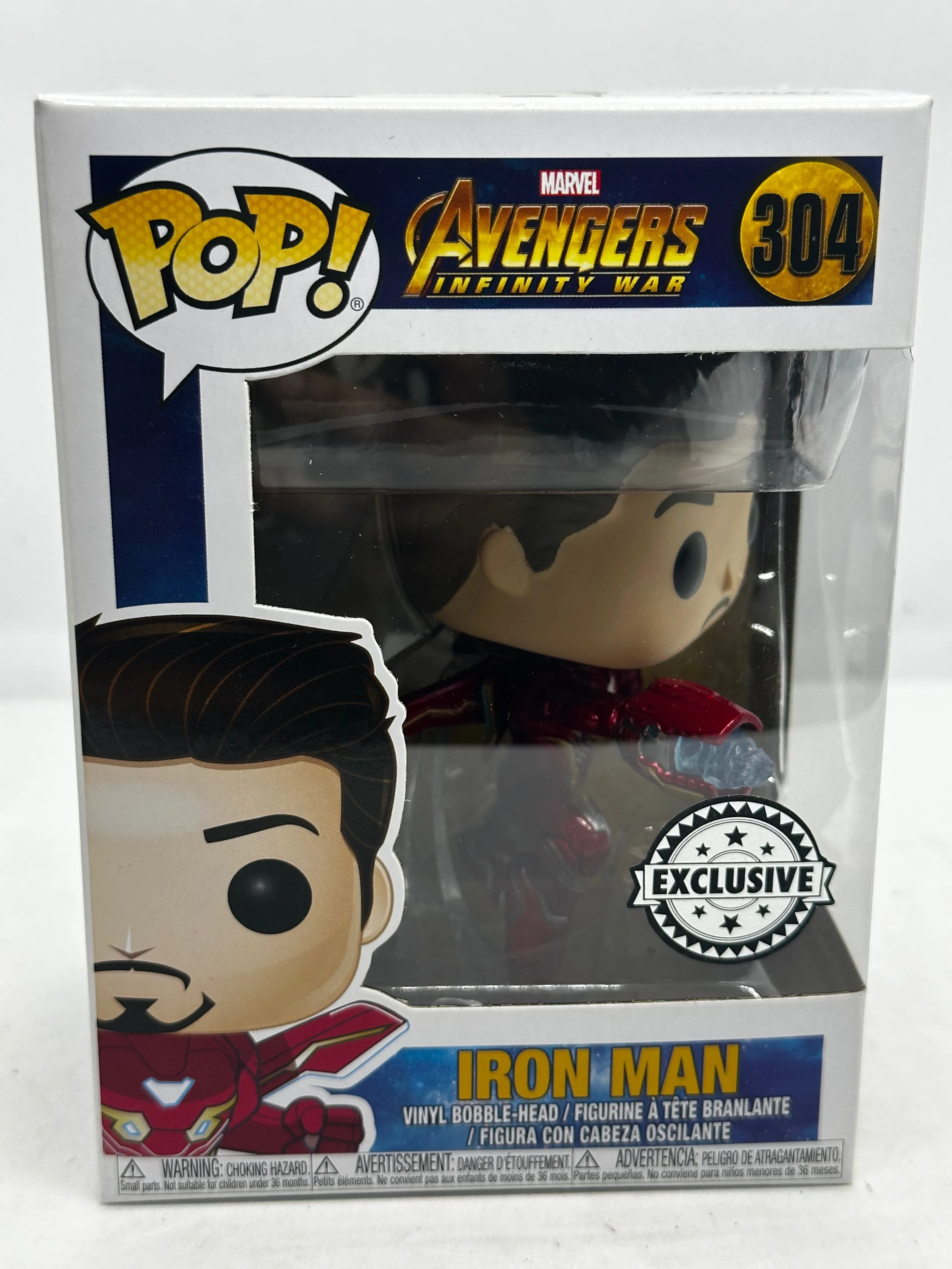 Avengers: Infinity War - Iron Man (Unmasked) Exclusive #304 Pop! Vinyl