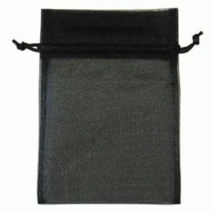 Black Organza Bags - 17cm - Pack of 10