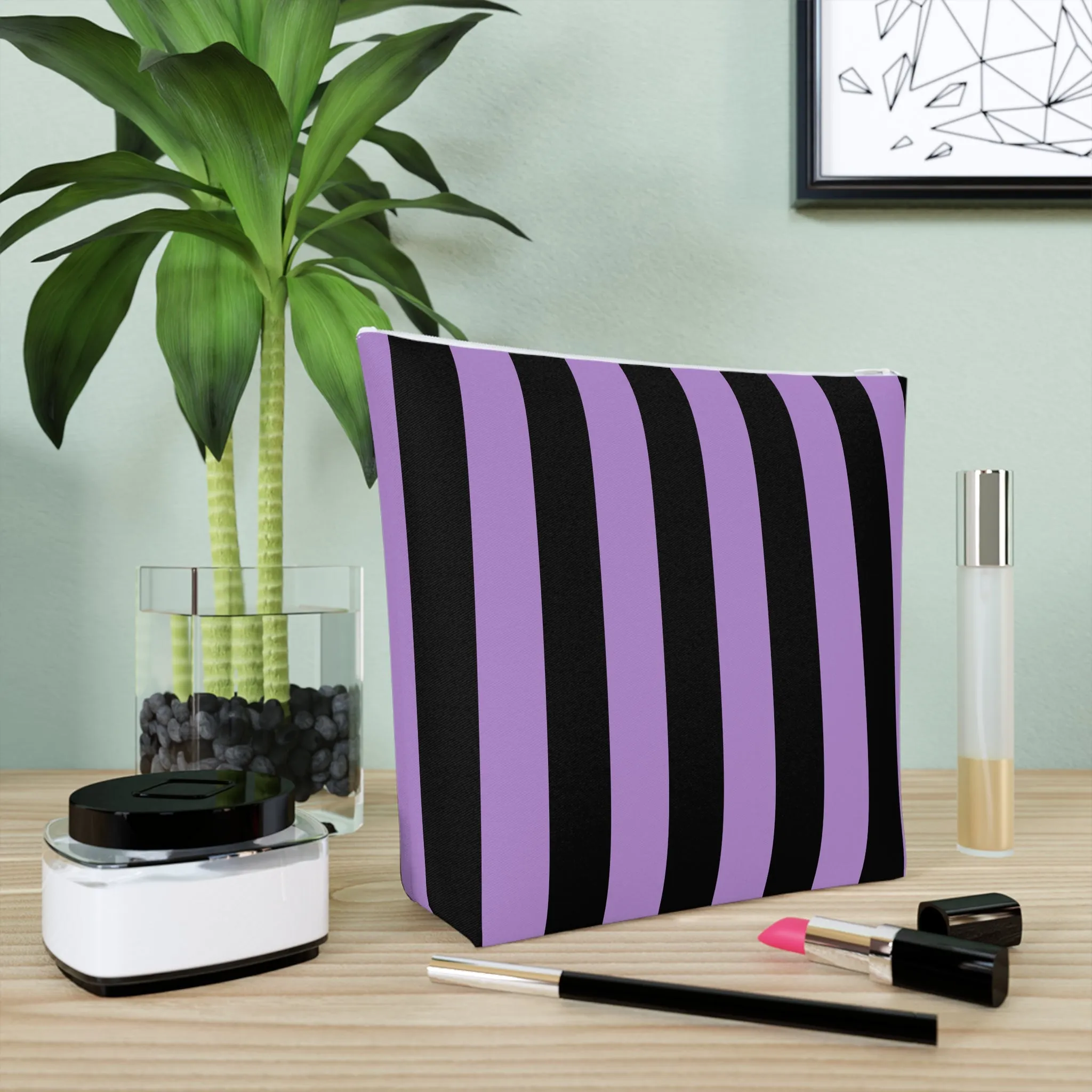 Blackcurrant Liquorice Stripe Cosmetic Bag