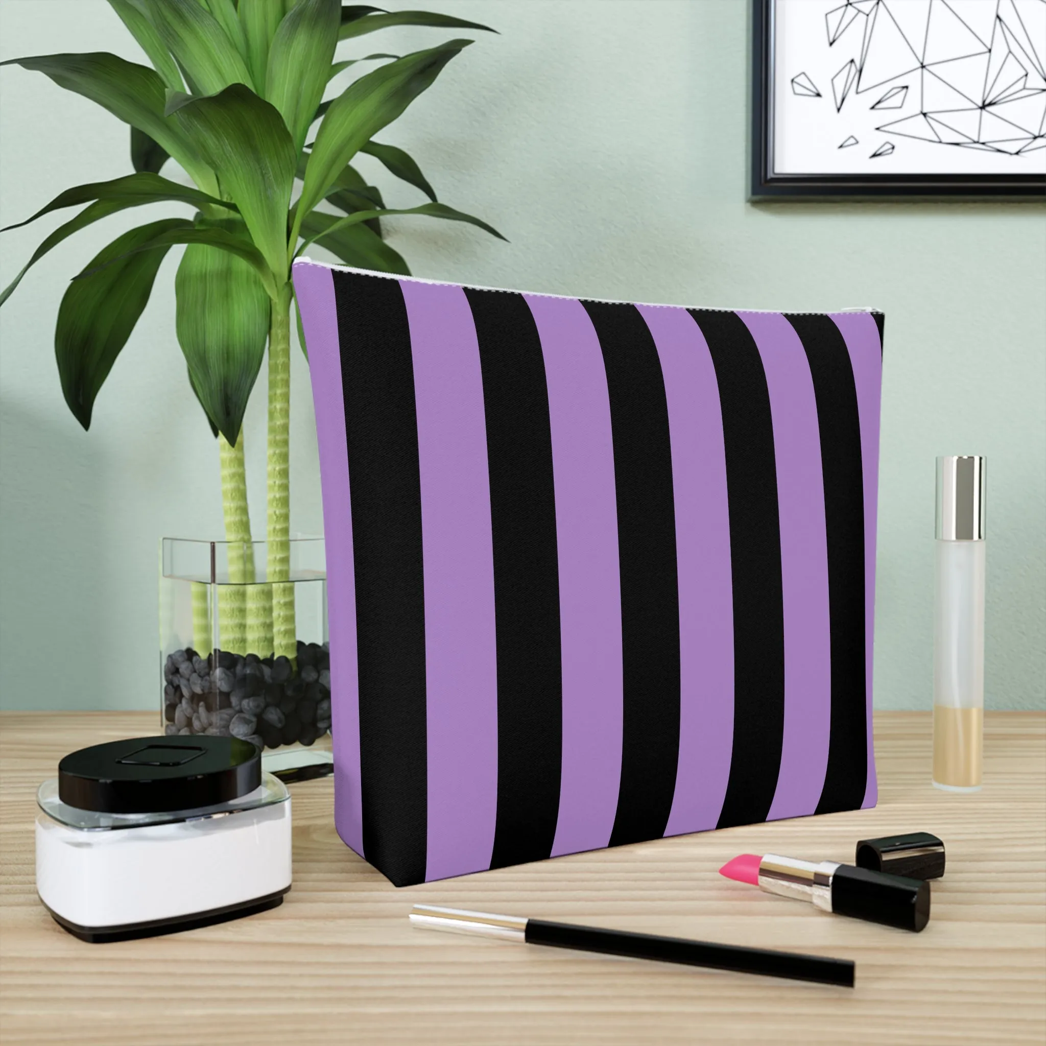 Blackcurrant Liquorice Stripe Cosmetic Bag