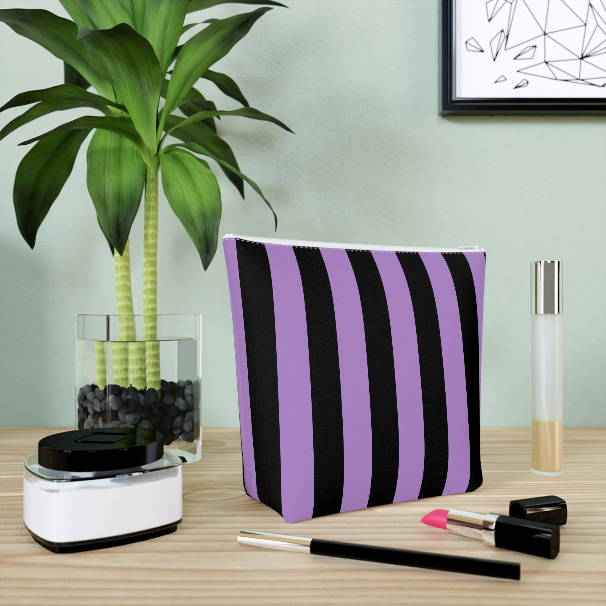 Blackcurrant Liquorice Stripe Cosmetic Bag