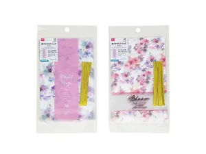 Bottom Gusset Clear Bags Blurred Flower 4.72in x 7.28in x 1.96in