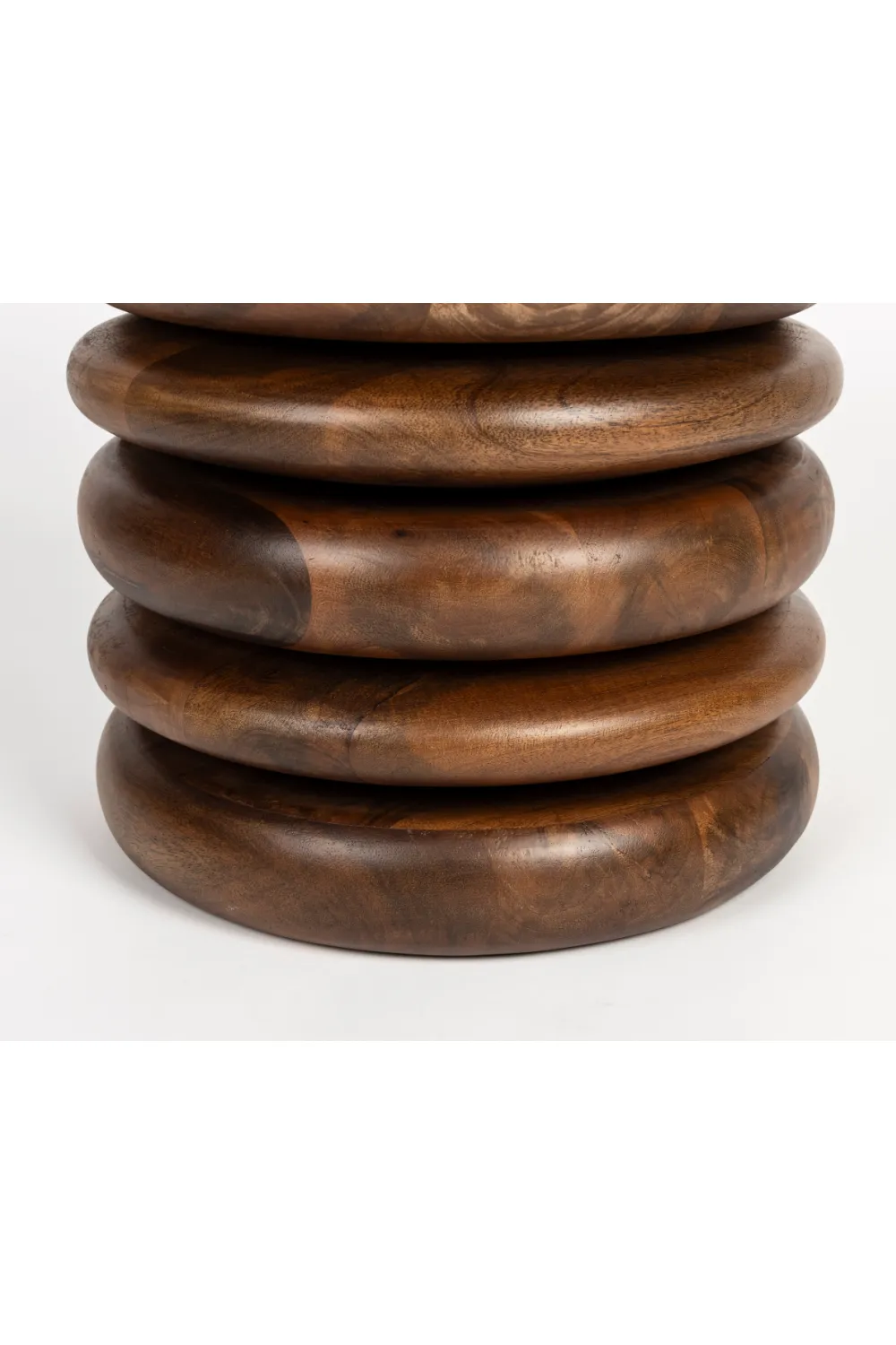 Brown Wooden Layered Stool | Zuiver Disc