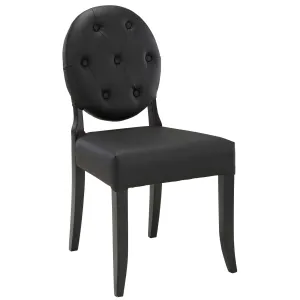 Button Dining Vinyl Side Chair