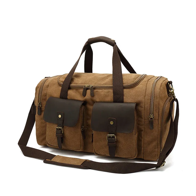 Canvas Retro Travel Bag Men Casual Canvas Tote Bag Canvas Shoulder Messenger Travel Bag