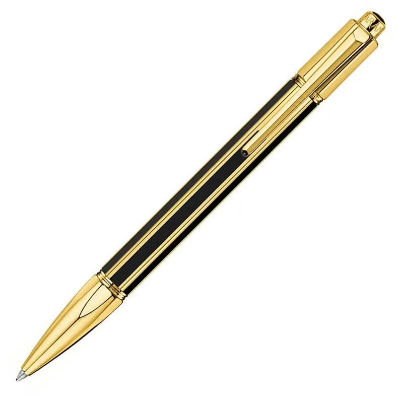 Caran d'Ache Varius Gold Plated China Black Ballpoint Pen