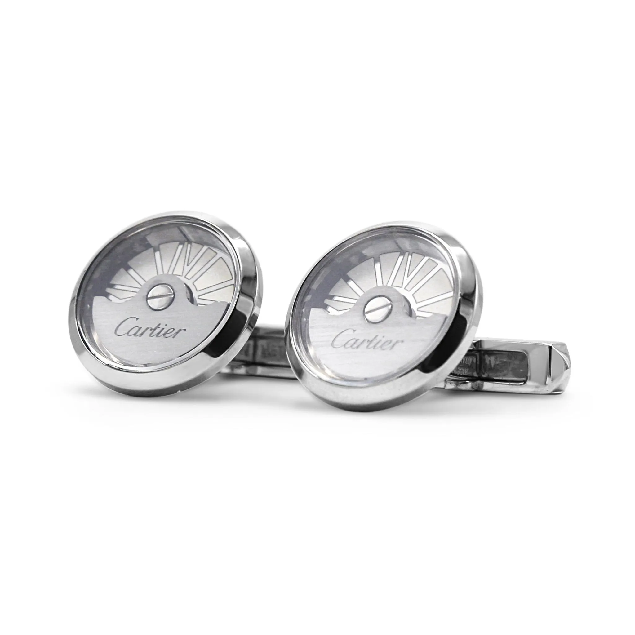 Cartier Oscillating Weight Cufflinks,Palladium-finish Sterling Silver