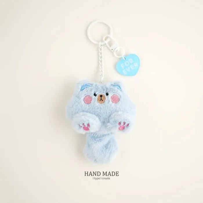 Cat Chenille Key Chain / Bag Charm