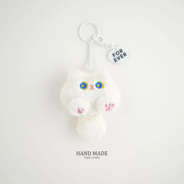 Cat Chenille Key Chain / Bag Charm