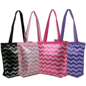 Chevron Sequin Tote (44520)