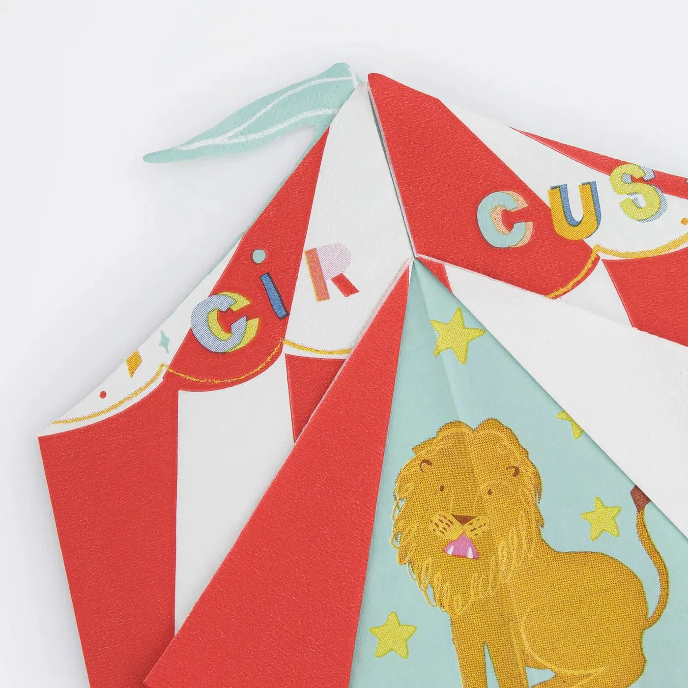 Circus Shaped Big Top Napkins (x 16)