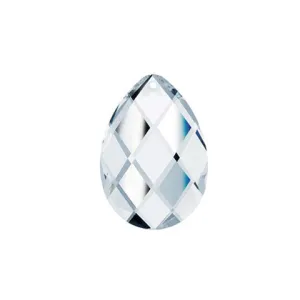 Classic Almond Crystal 1.5 inches Clear Prism with One Hole on Top