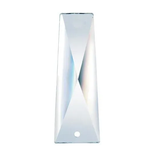 Coffin Crystal 2 inches Clear Prism with One Hole on Bottom