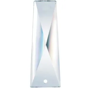 Coffin Crystal 2.25 inches Clear Prism with One Hole on Top