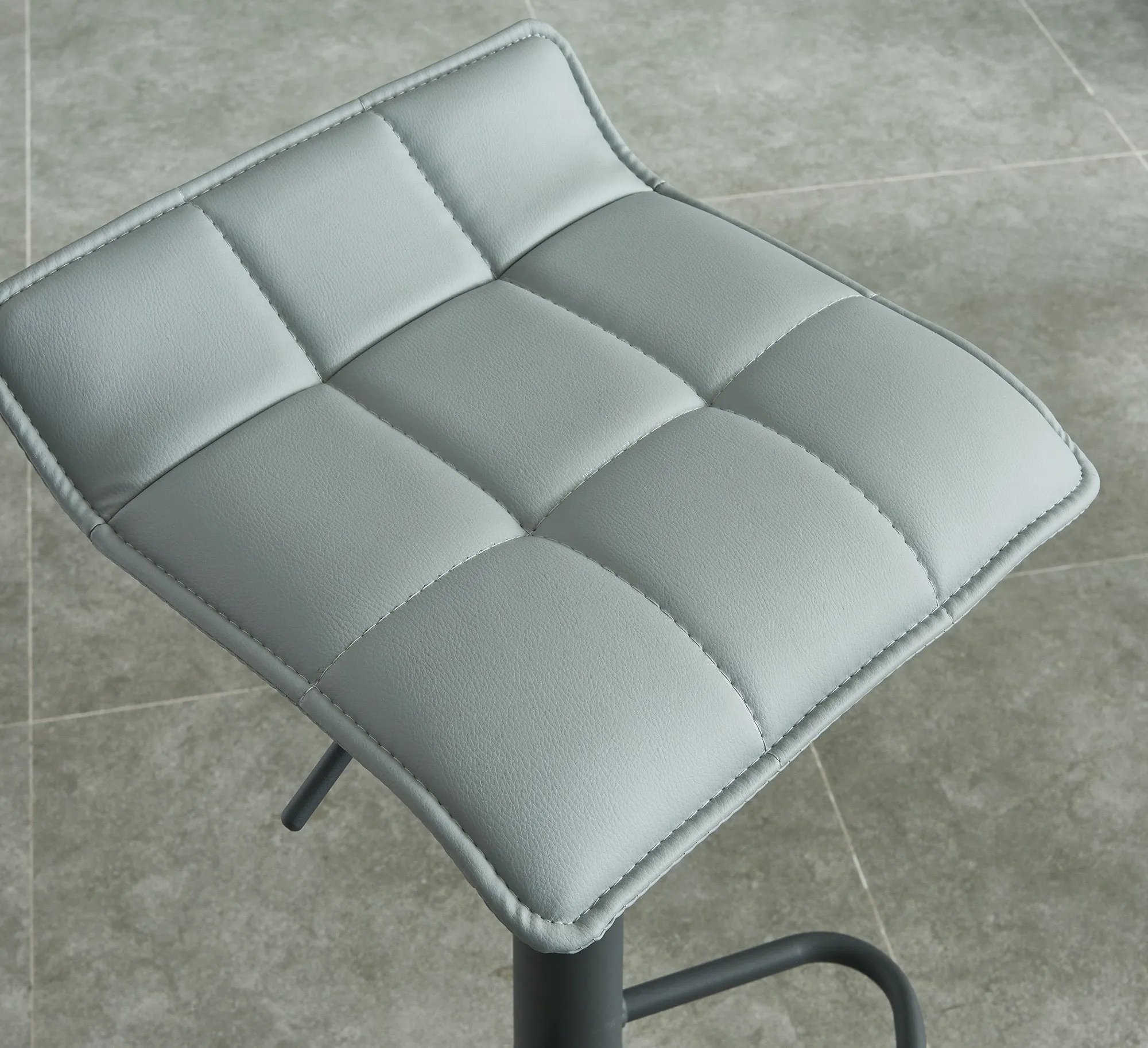 Comet-Air Lift Stool-Grey Faux Leather