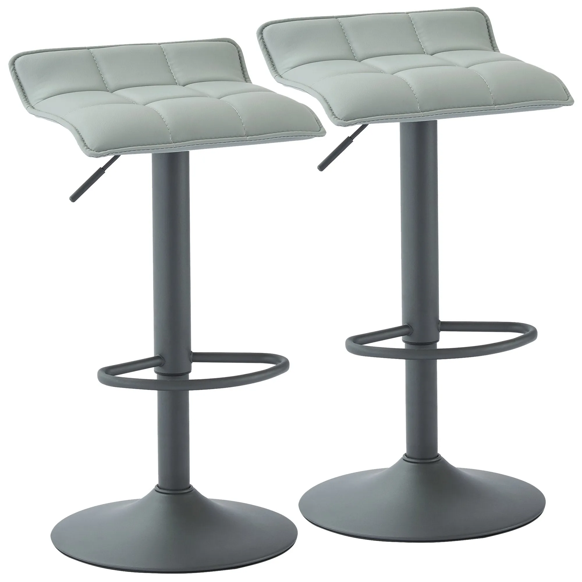 Comet-Air Lift Stool-Grey Faux Leather