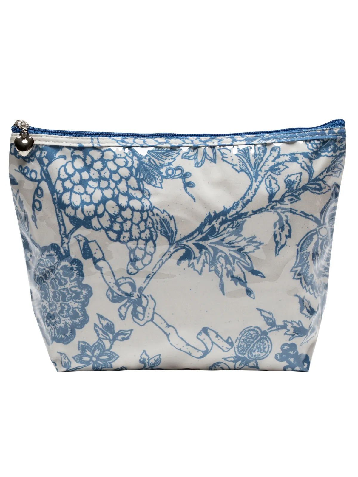 Cosmetic Bag (Medium), Pineapple Garden (Blue)