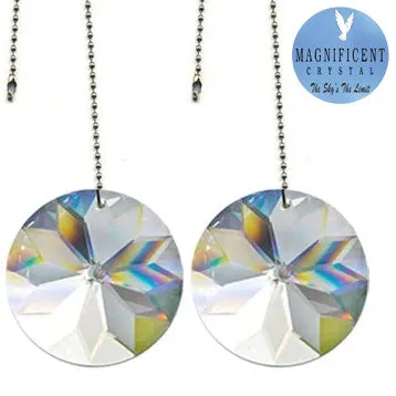 Crystal Fan Pulley 40mm Clear Sun Shine Round Prism Magnificent Brand