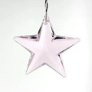 Crystal Star Ornament Faceted Crystal Star 43mm Rosaline Amazing Brilliance