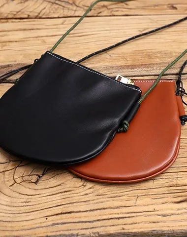 Cute LEATHER Side Bag Tassel Saddle WOMEN SHOULDER BAG Slim With Tassel Crossbody Pouch FOR WOMEN