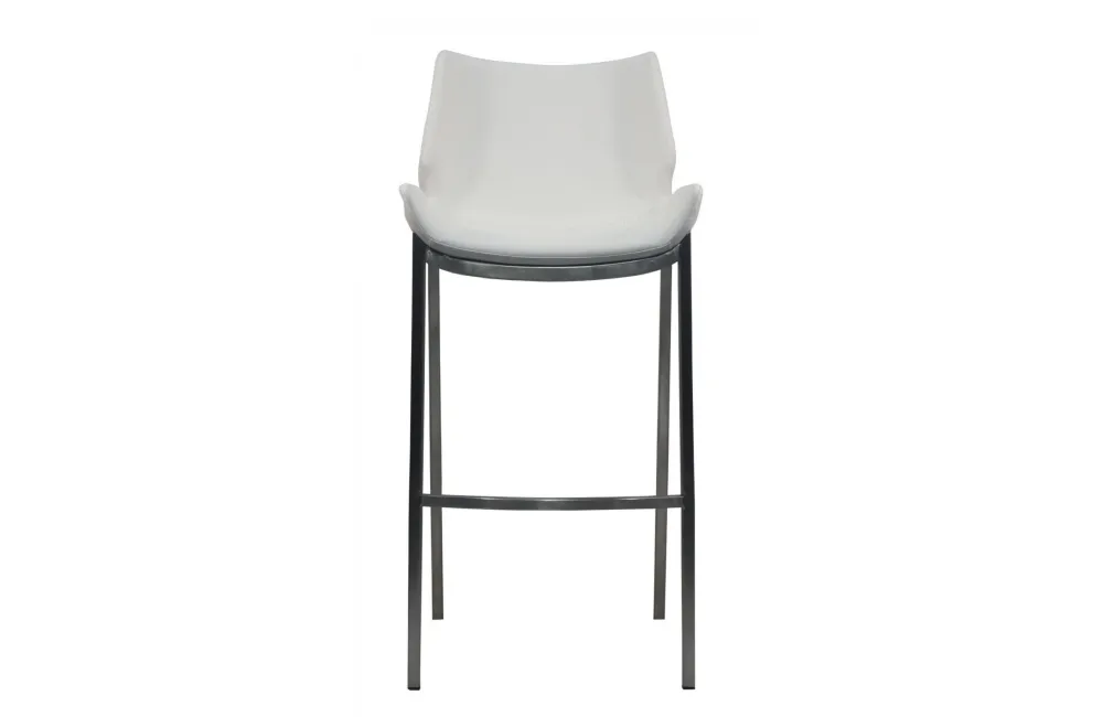 Dana - Modern White Leatherette Bar Stool (Set of 2)