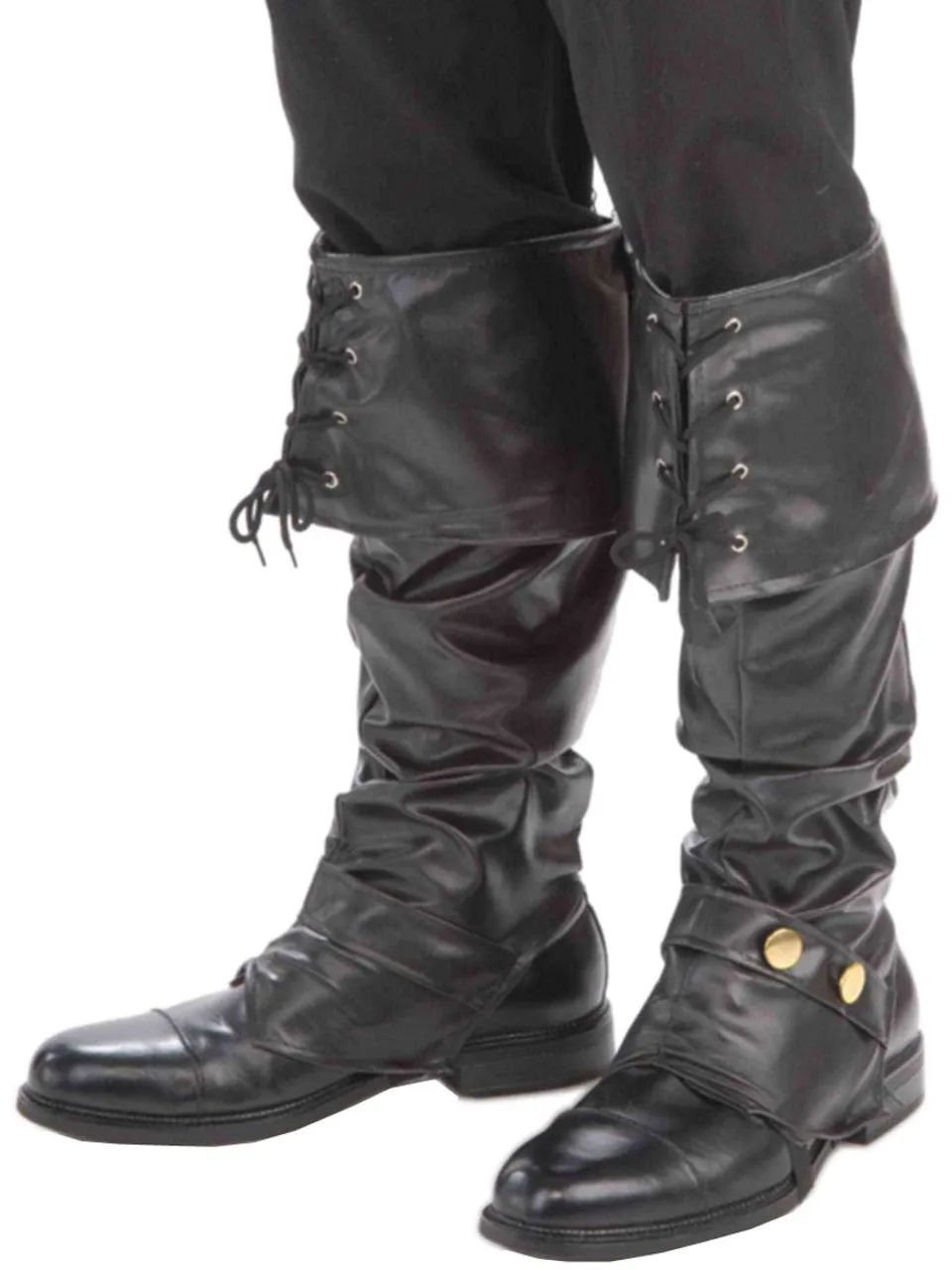 Deluxe Faux Leather Pirate Boot Toppers Adult | 1pair