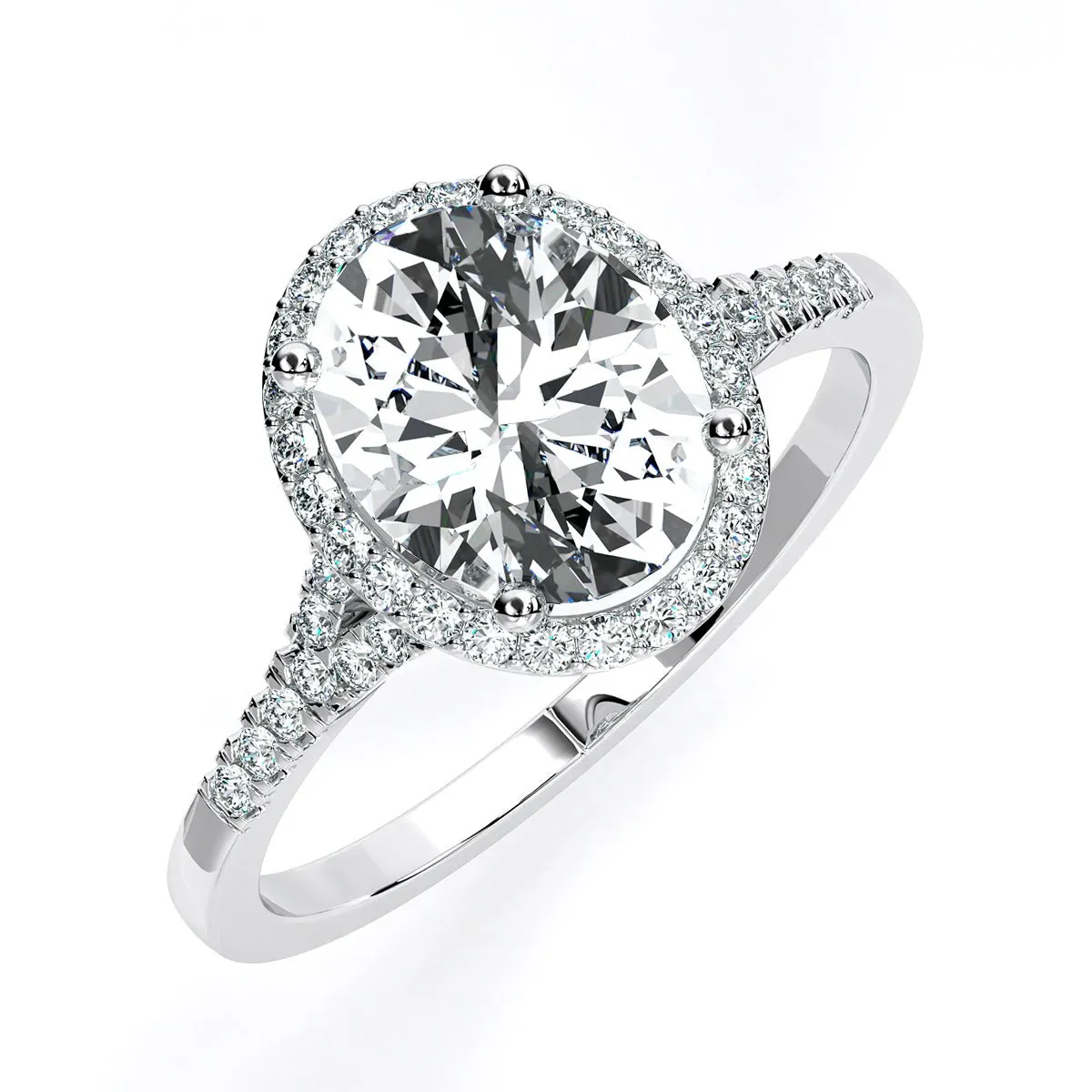 Desert Rose - Oval Lab Diamond Engagement Ring (IGI Certified)