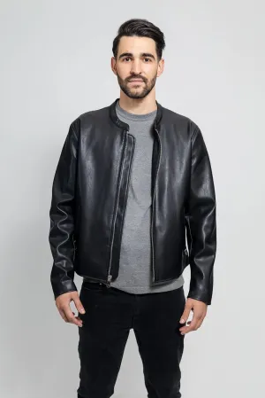 Dillon Mens Vegan Faux Leather Jacket